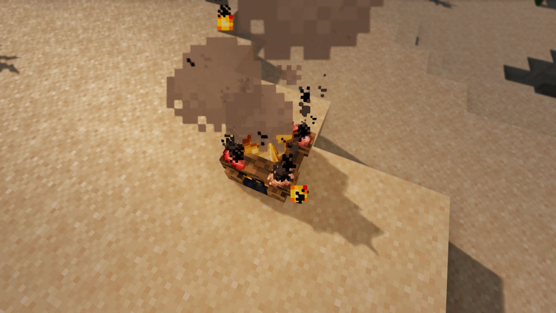 Food cooking on a campfire (Image via Mojang)