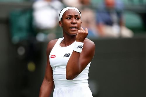 Coco Gauff at the 2023 Wimbledon Championships (Image via Getty)