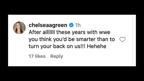 Green mocks Bayley on Instagram.