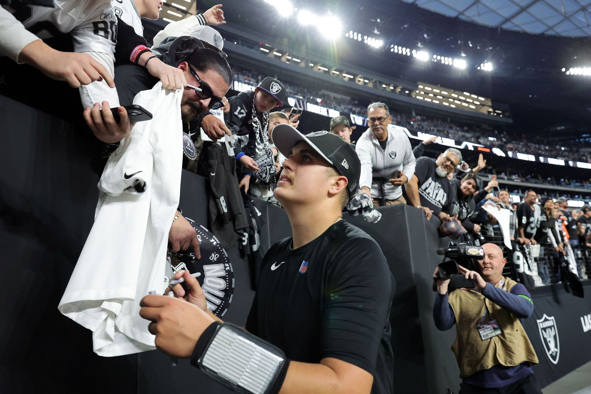 Aidan O'Connell at Denver Broncos v Las Vegas Raiders