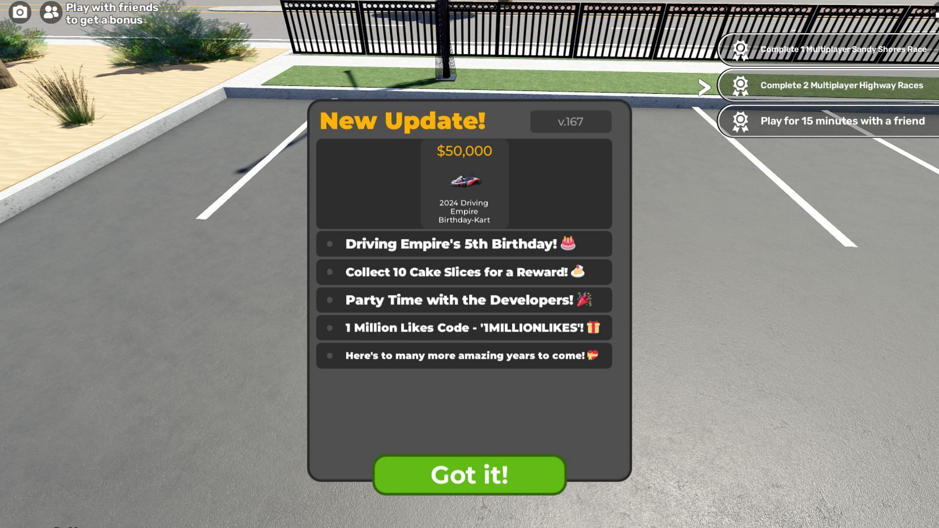 The new update is celebrating the game&#039;s 5th birthday (Image via Roblox)