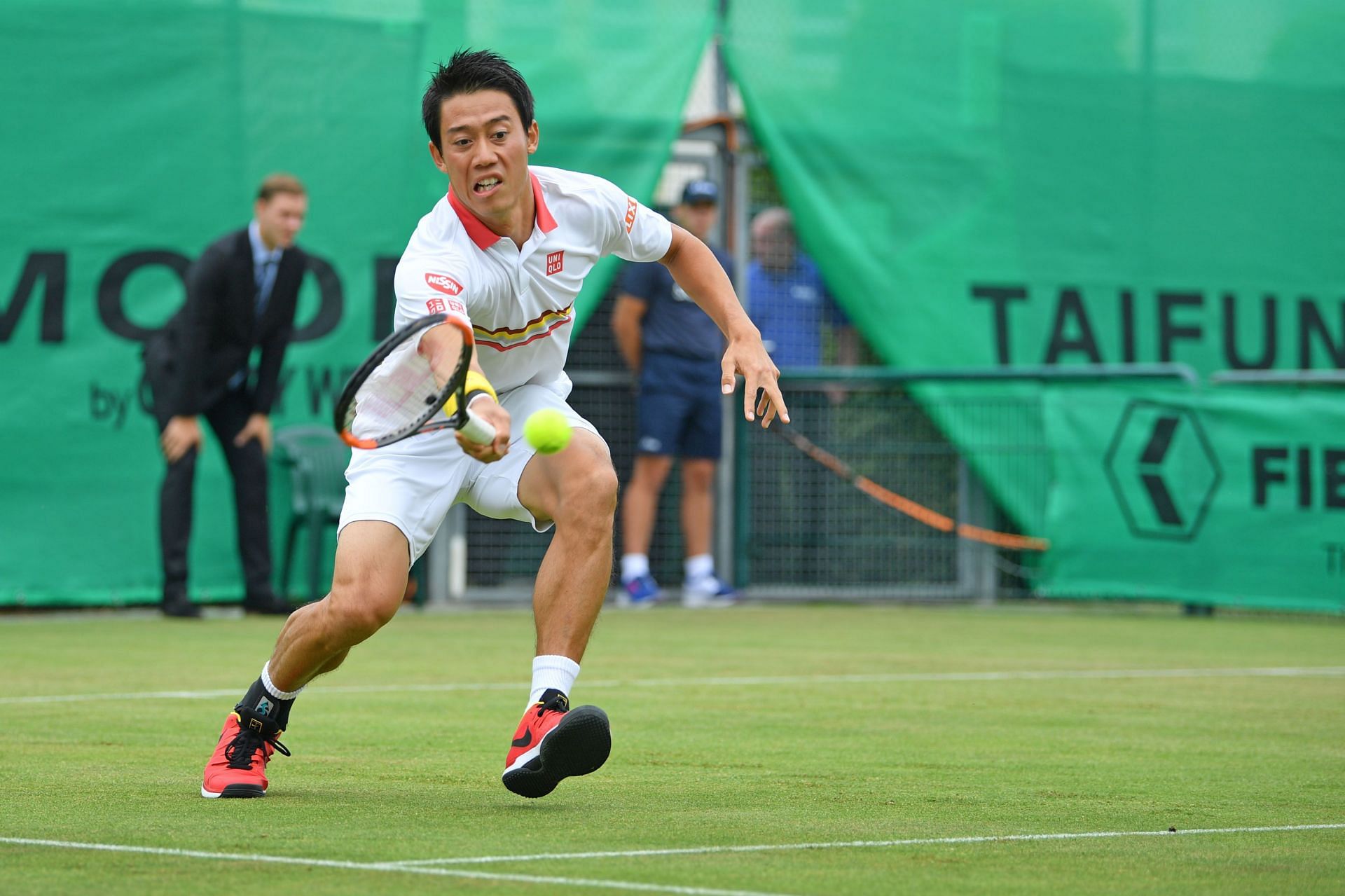 Nishikori has not played at a grasscourt event in years.