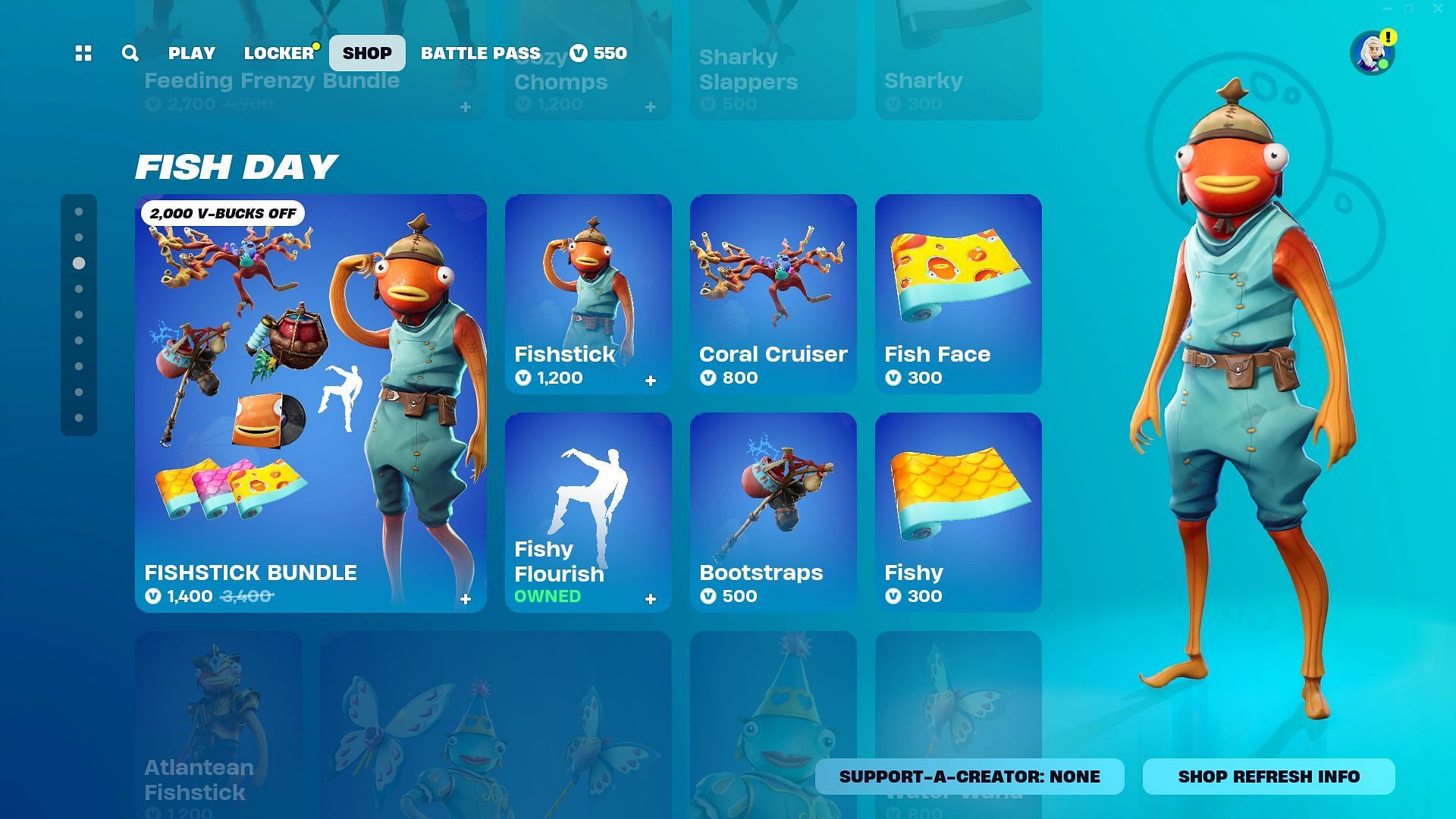 You can now purchase the Fishstick skin in Fortnite (Image via Epic Games)