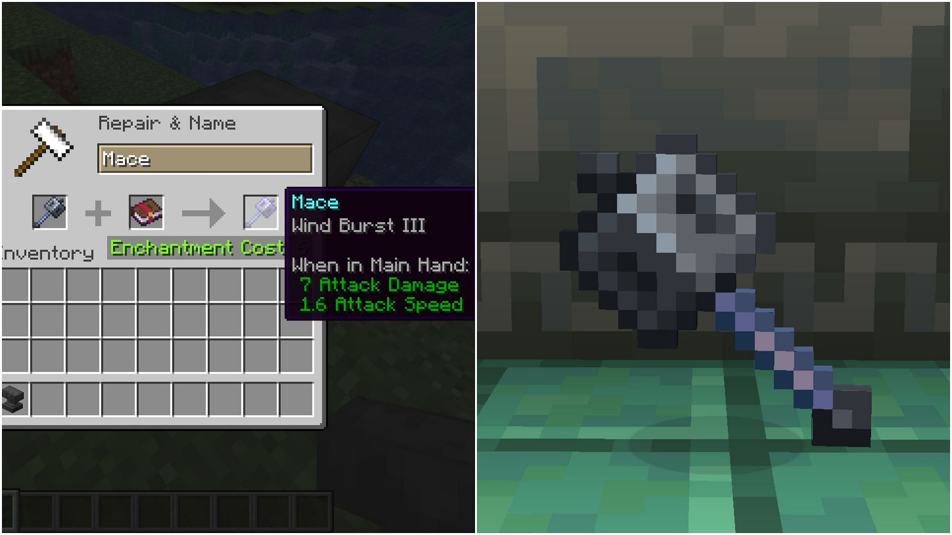 Wind burst enchantment gets major change in Minecraft 1.21 pre-release 3 (Image via Mojang Studios)