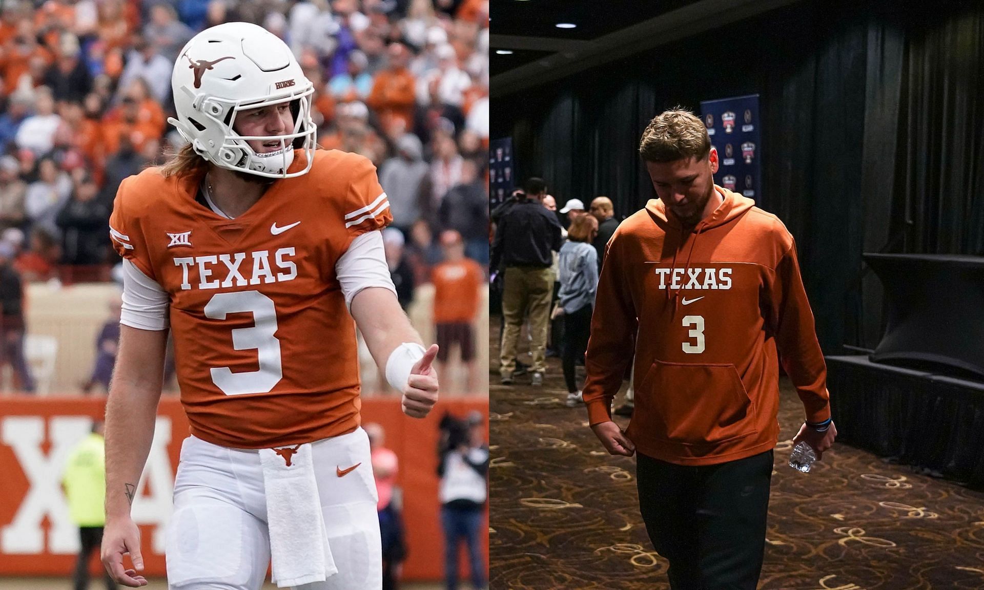 Texas QB Quinn Ewers slings deep bullets at Manning Passing Academy.