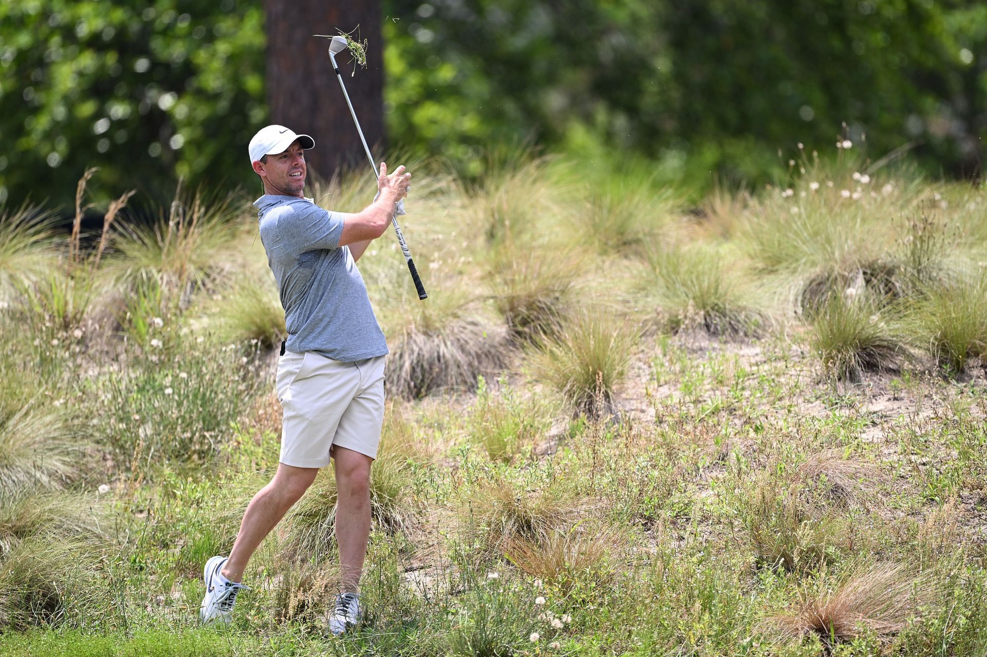 Rory McIlroy practicing ahead of the 2024 U.S. Open