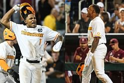 WATCH: Tennessee star Christian Moore's thrilling reaction after discovering he is the second player to hit for the cycle in MCWS history