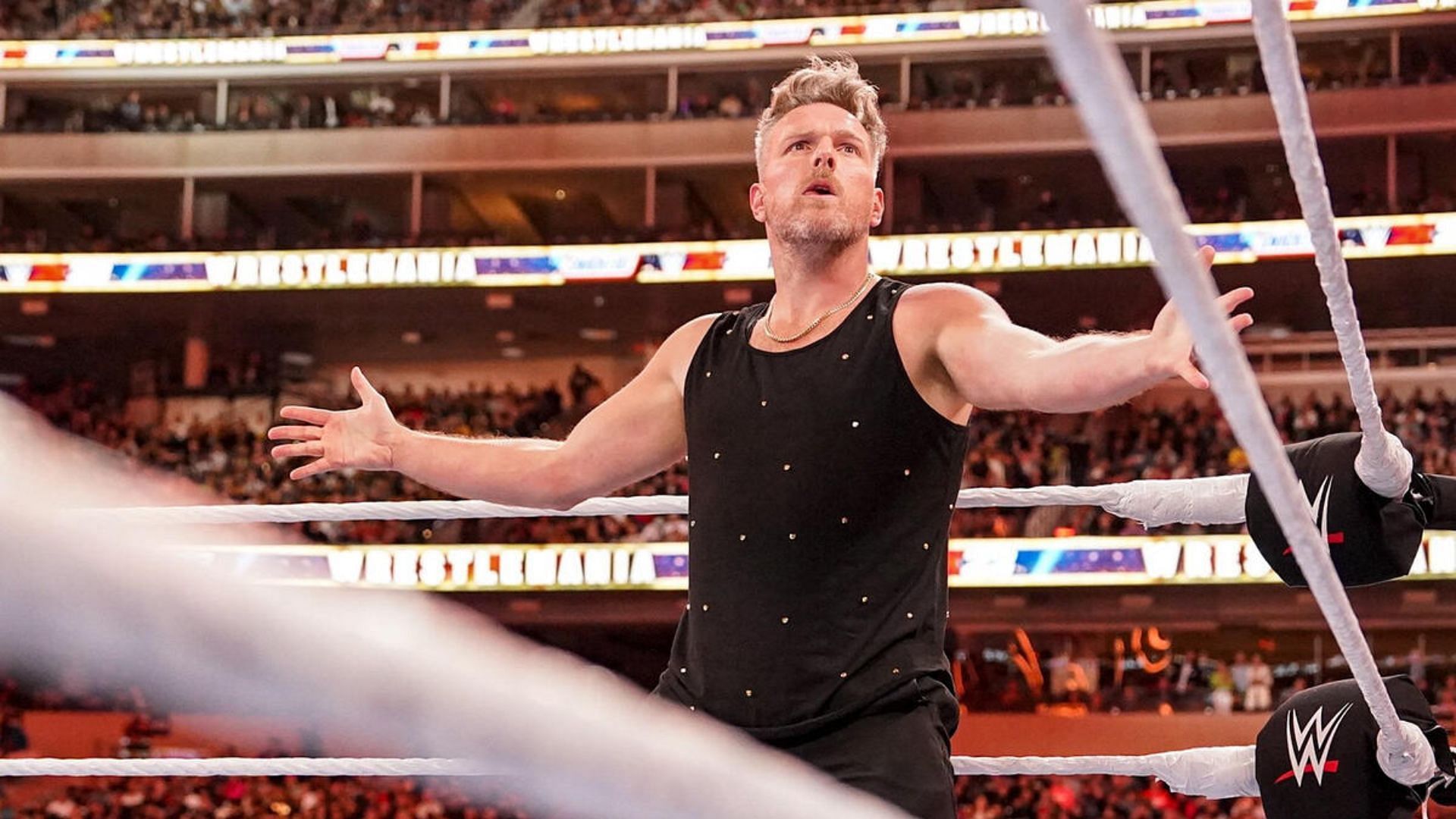 RAW commentator Pat McAfee occasionally steps into the ring to wrestle [Photo credit: WWE]