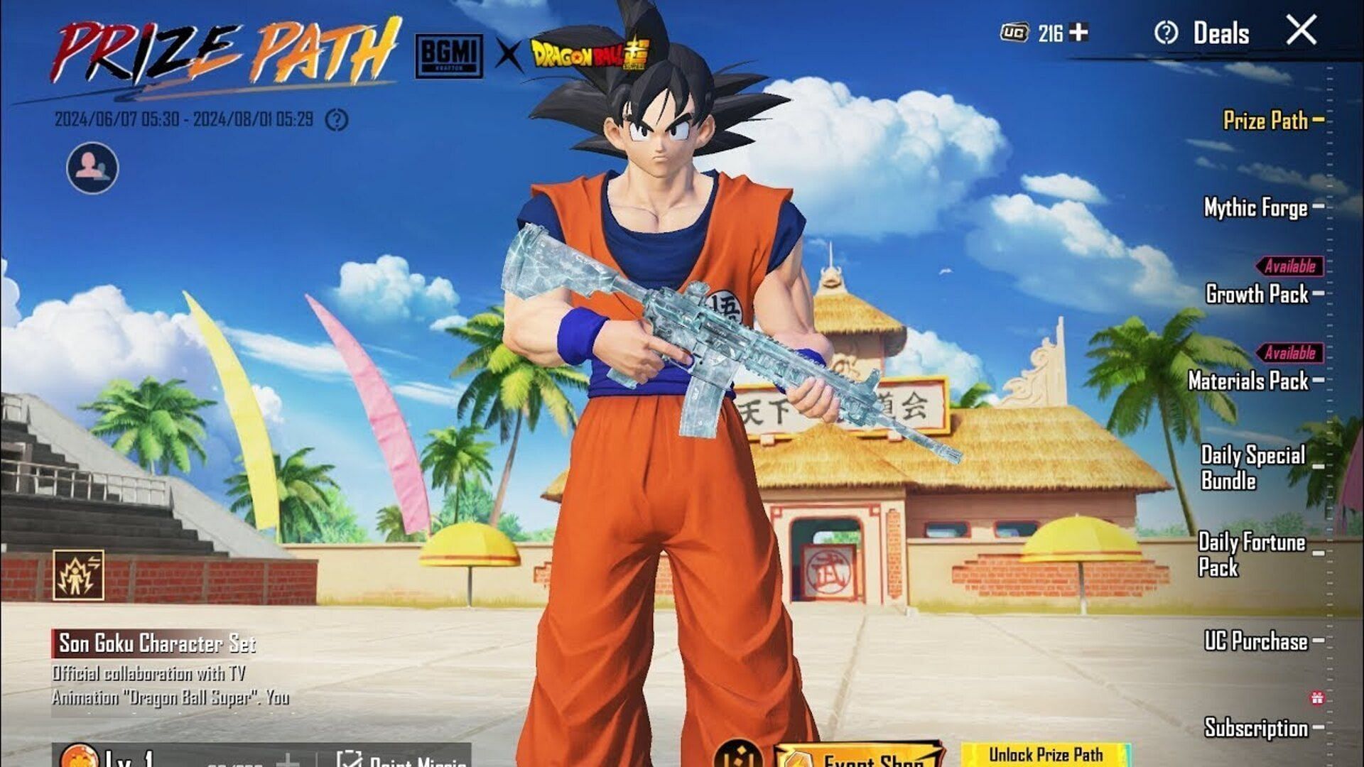 Goku in the event (Image via Krafton)