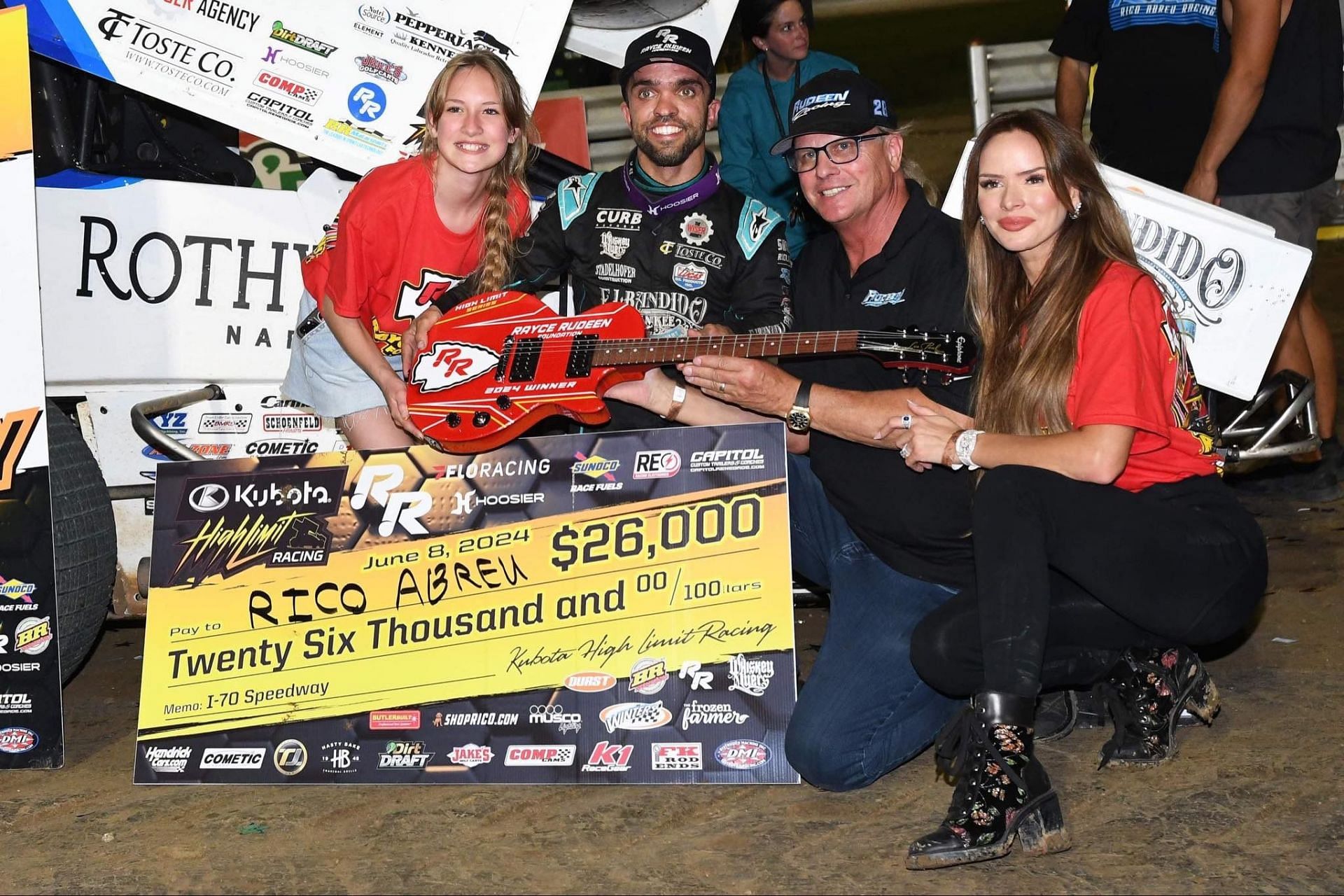 NASCAR Sprint car driver Rico Abreu wins at I-70 Speedway