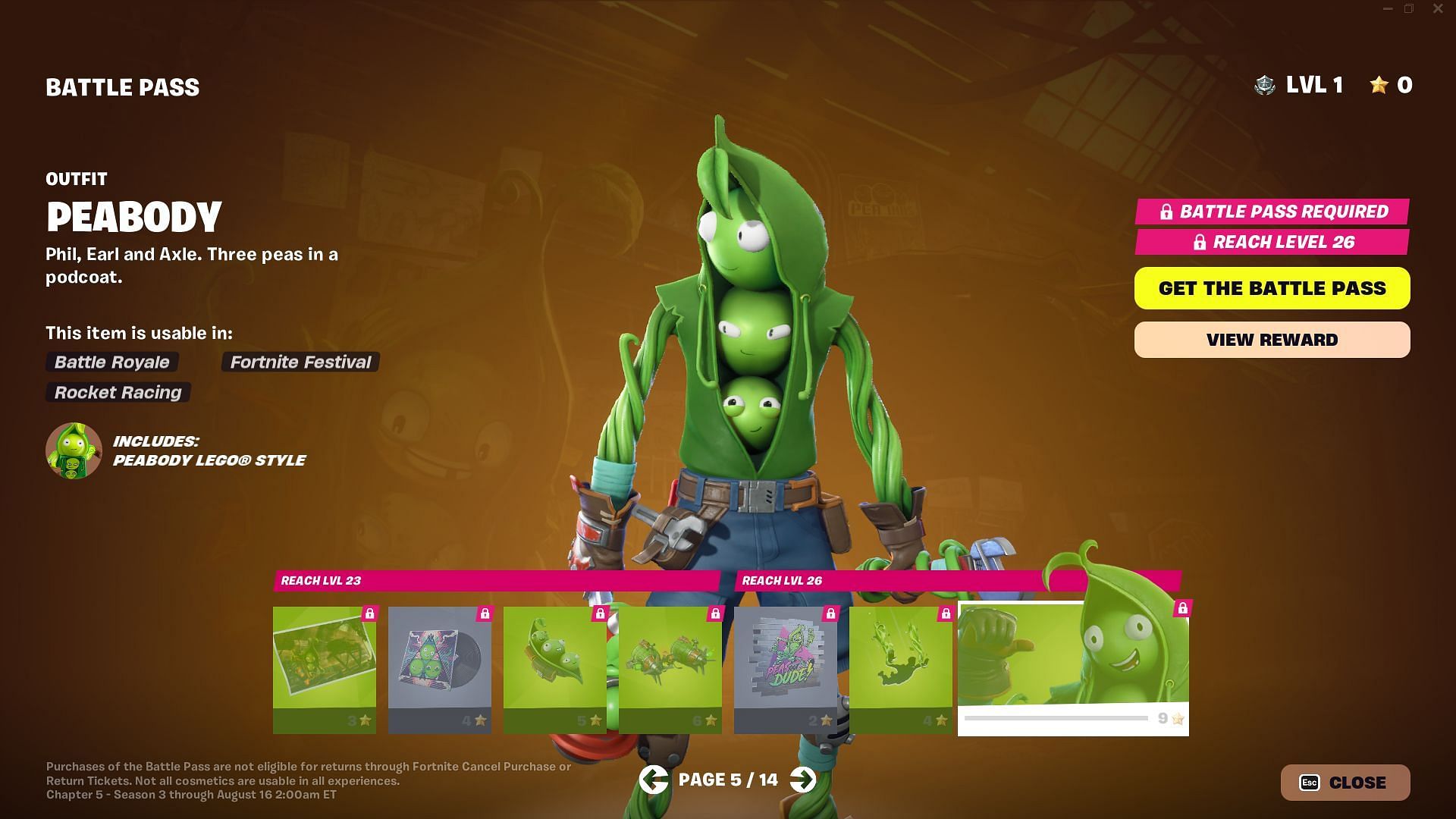 One of the best-kept secrets in Fortnite Chapter 5 Season 3 - Peabody Outfit (Image via Epic Games)