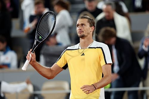 Alexander Zverev pictured at the 2024 French Open (Image Source: Getty)