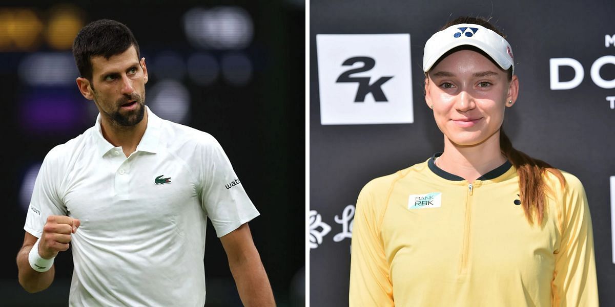 Novak Djokovic and Elena Rybakina (Images via Getty)