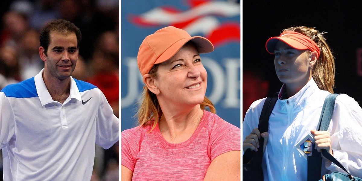 Pete Sampras, Chris Evert, Maria Sharapova (Source: Getty)