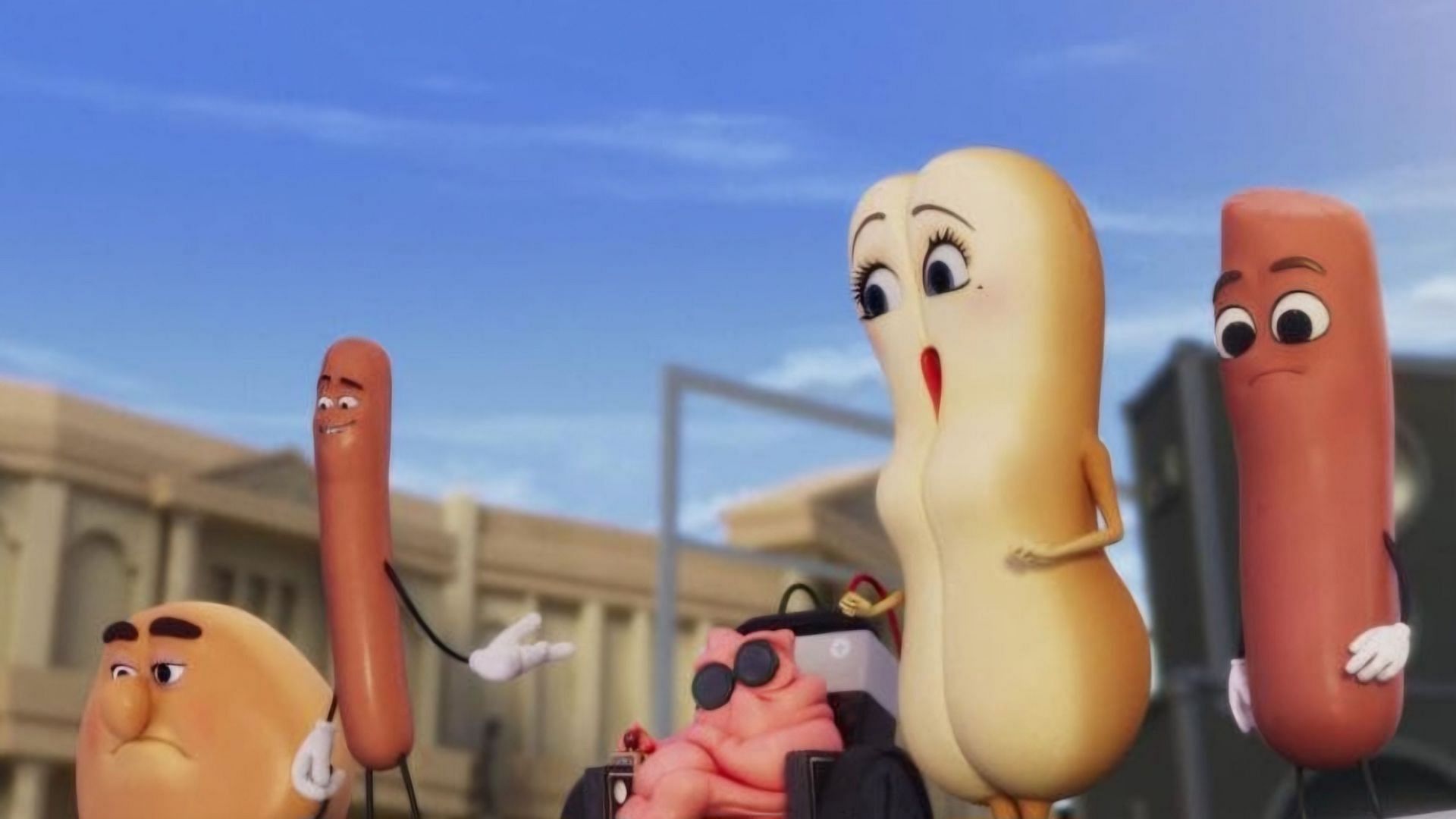 A still of the main characters from Sausage Party: Foodtopia (via IMDb)