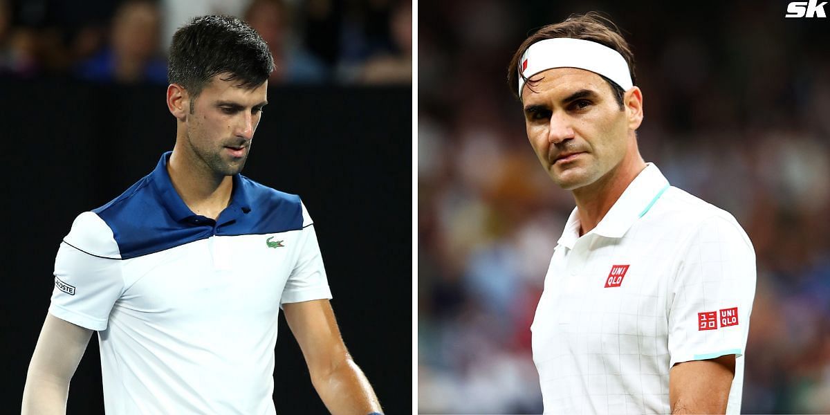 Novak Djokovic(L), Roger Federer (Source: Getty)