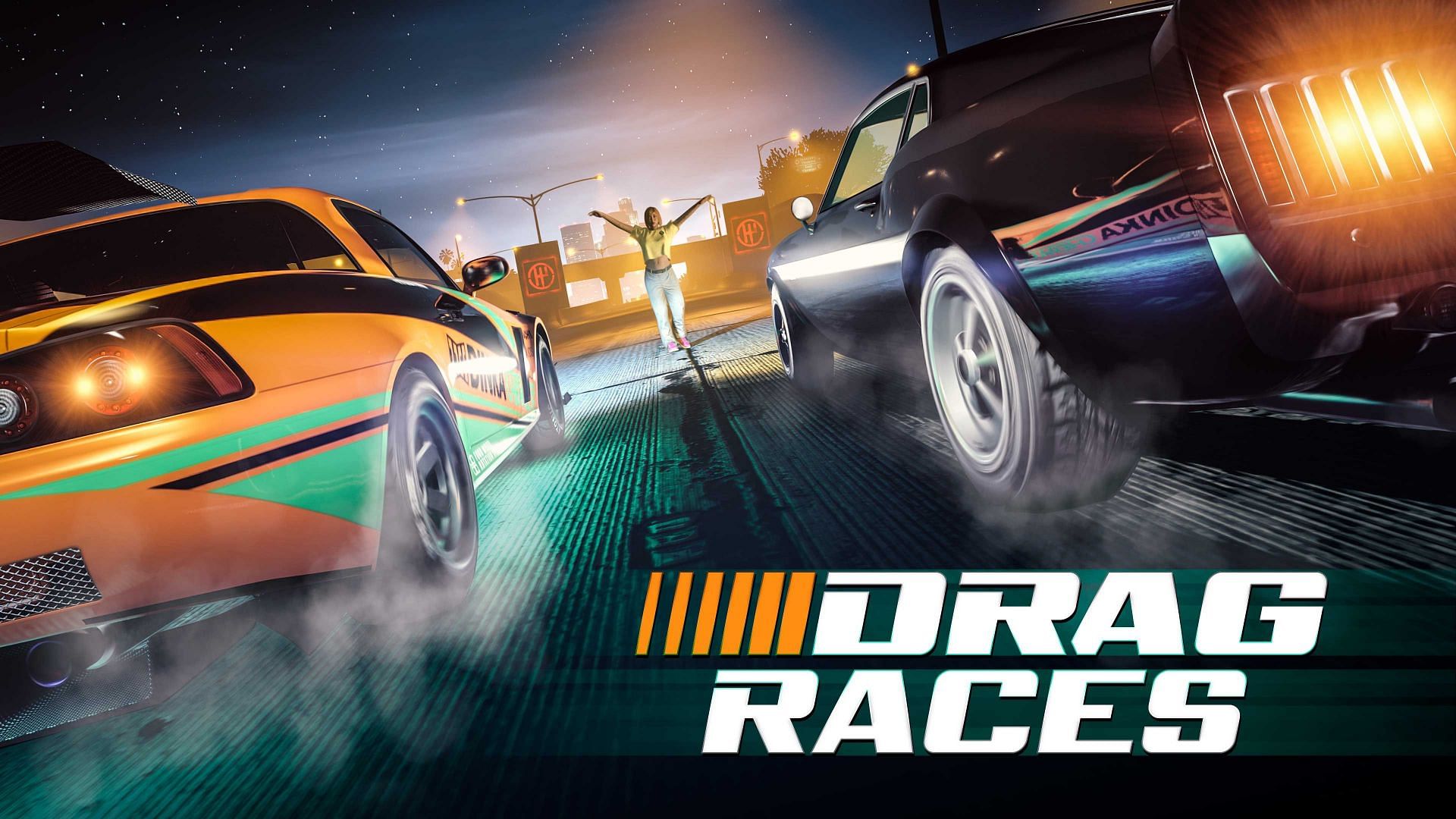 Official Drag Races cover art (Image via Rockstar Games)