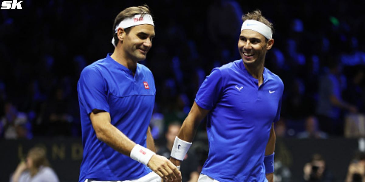 Rafael Nadal &amp; Roger Federer at Laver Cup 2022 [Source: Getty Images]