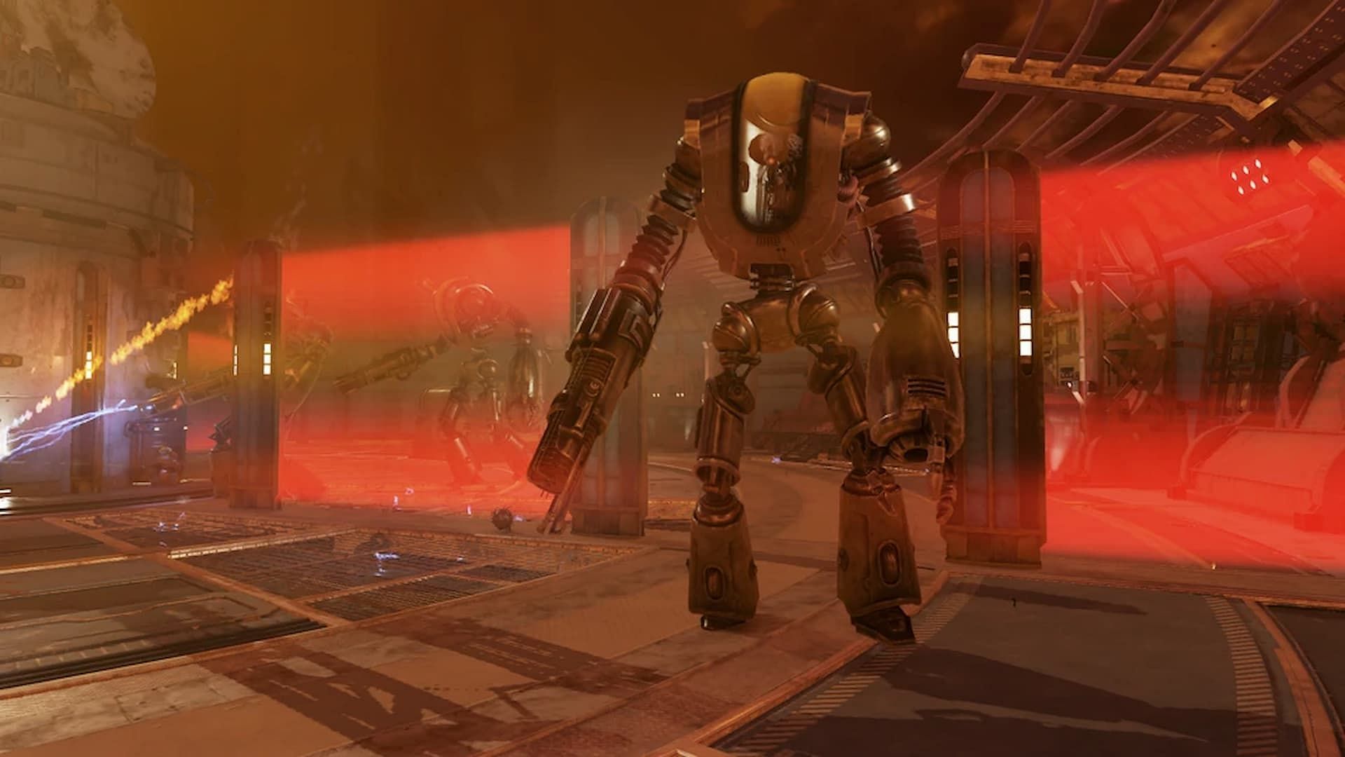 The Storm Goliaths boss fight in Skyline Valley (Image via Bethesda Softworks)