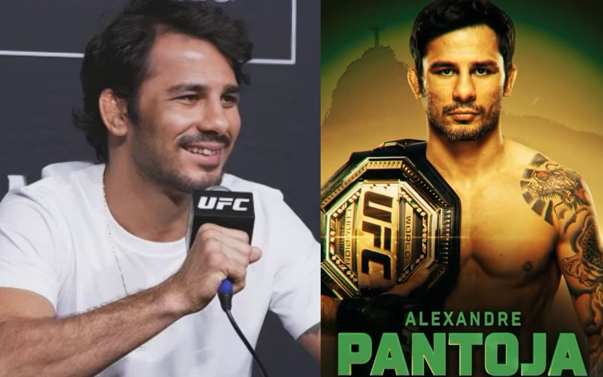 Alexandre Pantoja (left and right) shares update on &quot;exciting&quot; new opponent [Images courtesy: @pantoja_oficial on Instagram]