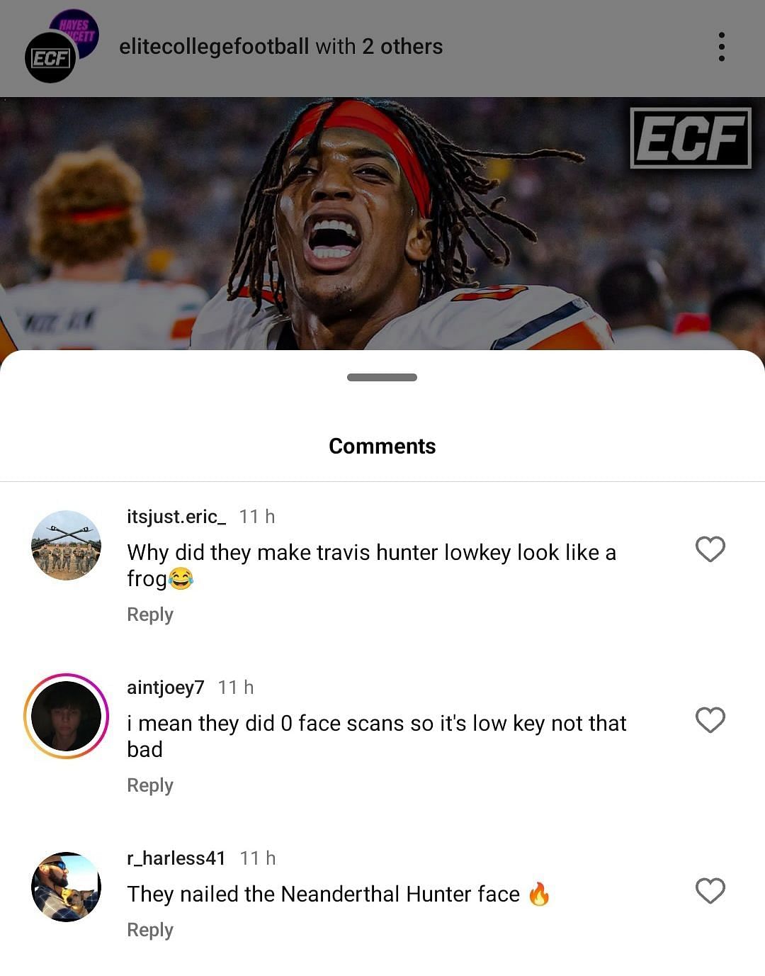 ECF&#039;s IG post comments