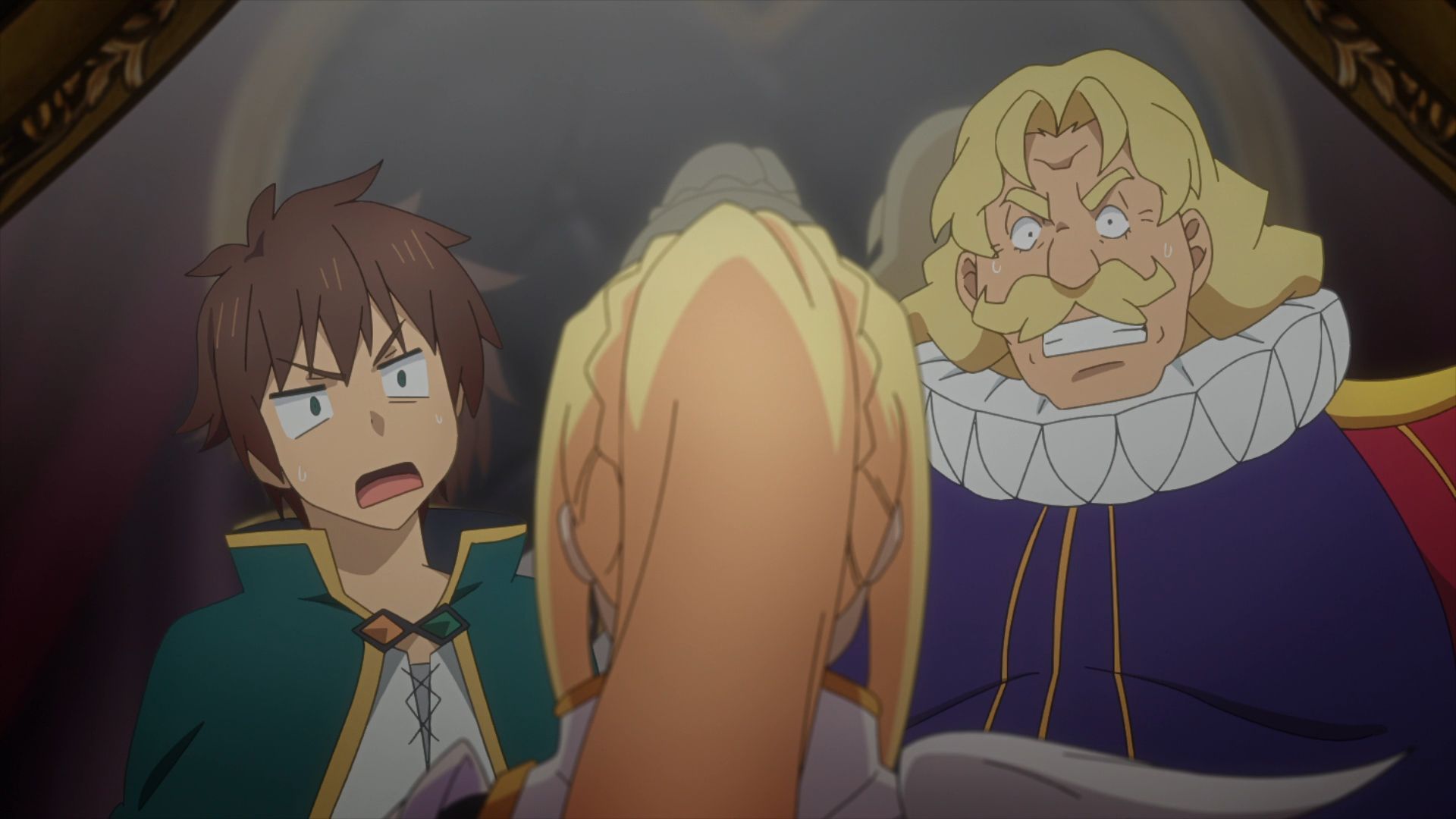 Kazuma is likely to speak with Lord Alderp on Darkness&#039; behalf in Konosuba season 3 episode 10 (Image via Drive)