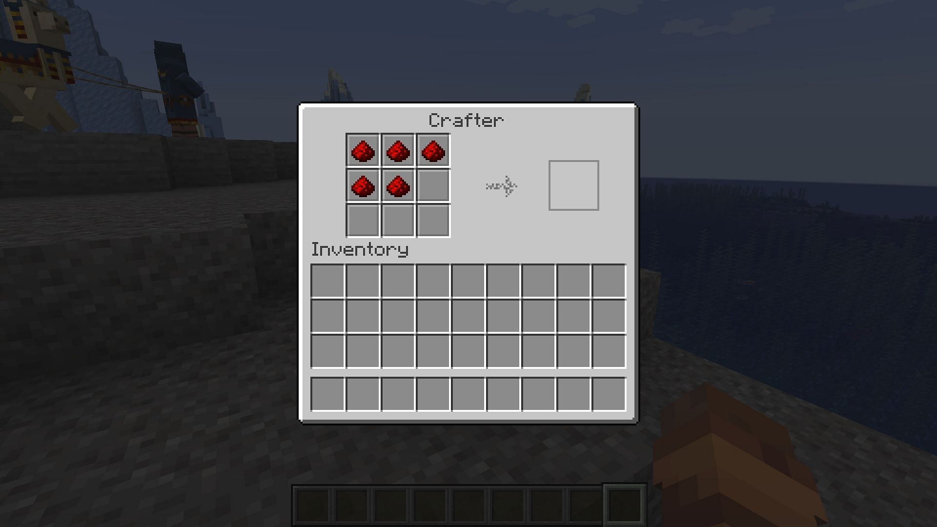 Items are always input into the crafter in the same way (Image via Mojang)