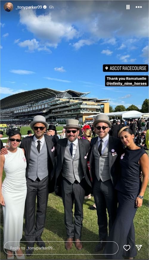 Tony Parker and friends at Royal Ascot racecourse (Credit: Instagram/_tonyparker09)