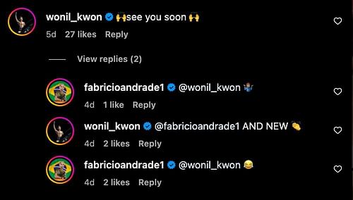 Kwon Won Il and Fabricio Andrade tease a potential ONE bantamweight MMA world title fight.