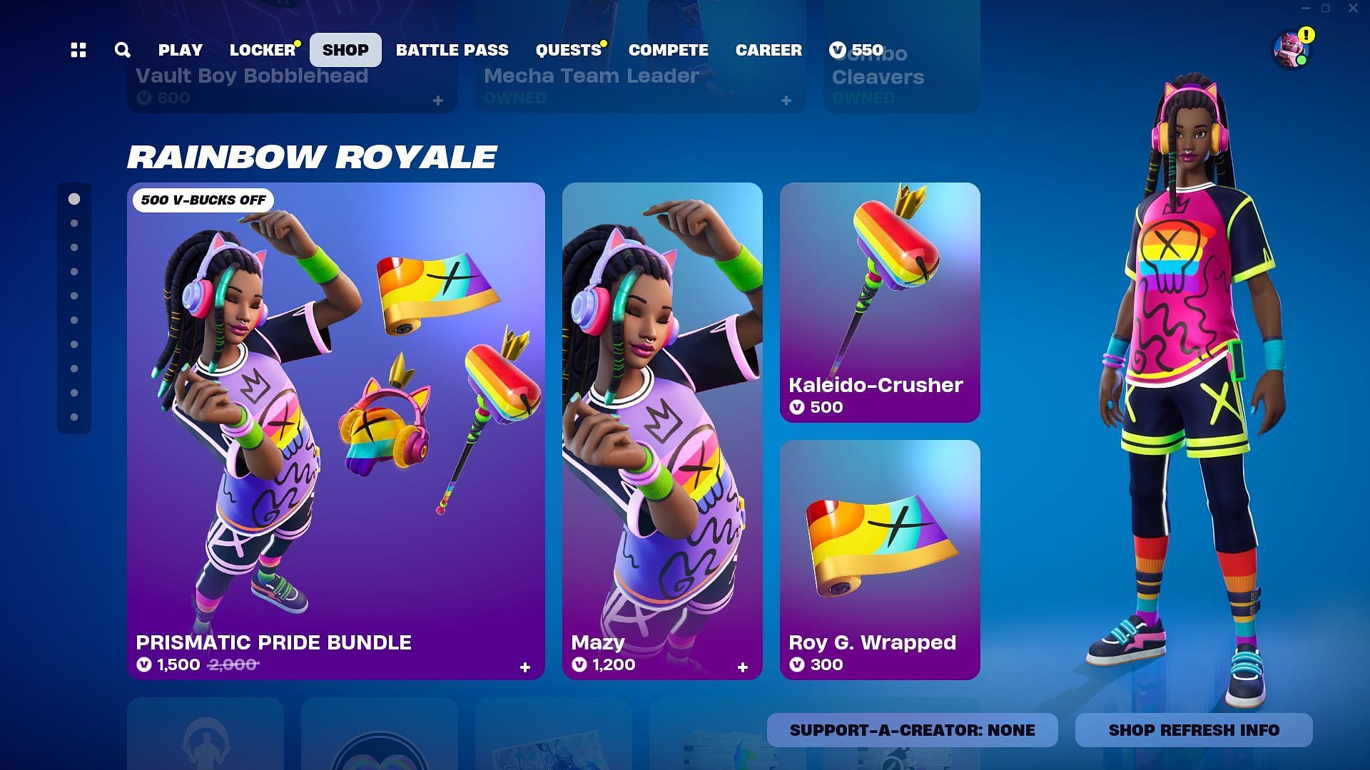 You can now purchase Mazy skin from the Fortnite Item Shop (Image via Epic Games)