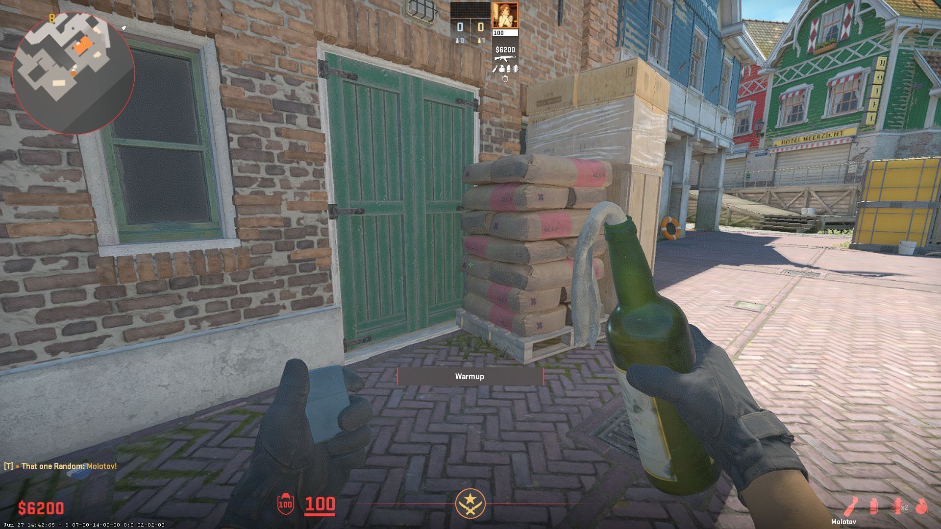 Stand in the corner near the sandbags (Image via Valve)