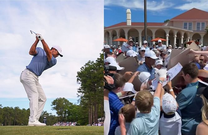 WATCH: Large crowd of fans swarm Tiger Woods at Pinehurst after practice