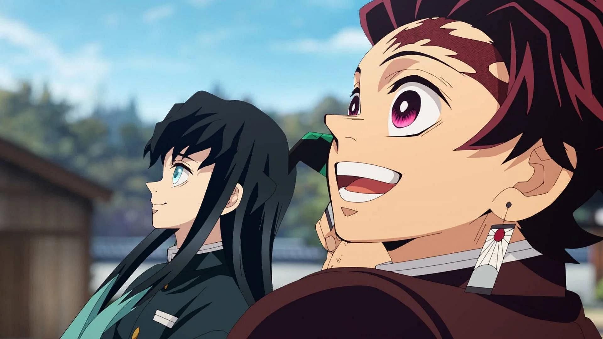 Tokito and Kamado Tanjiro as shown in the anime series (Image via Studio Ufotable)