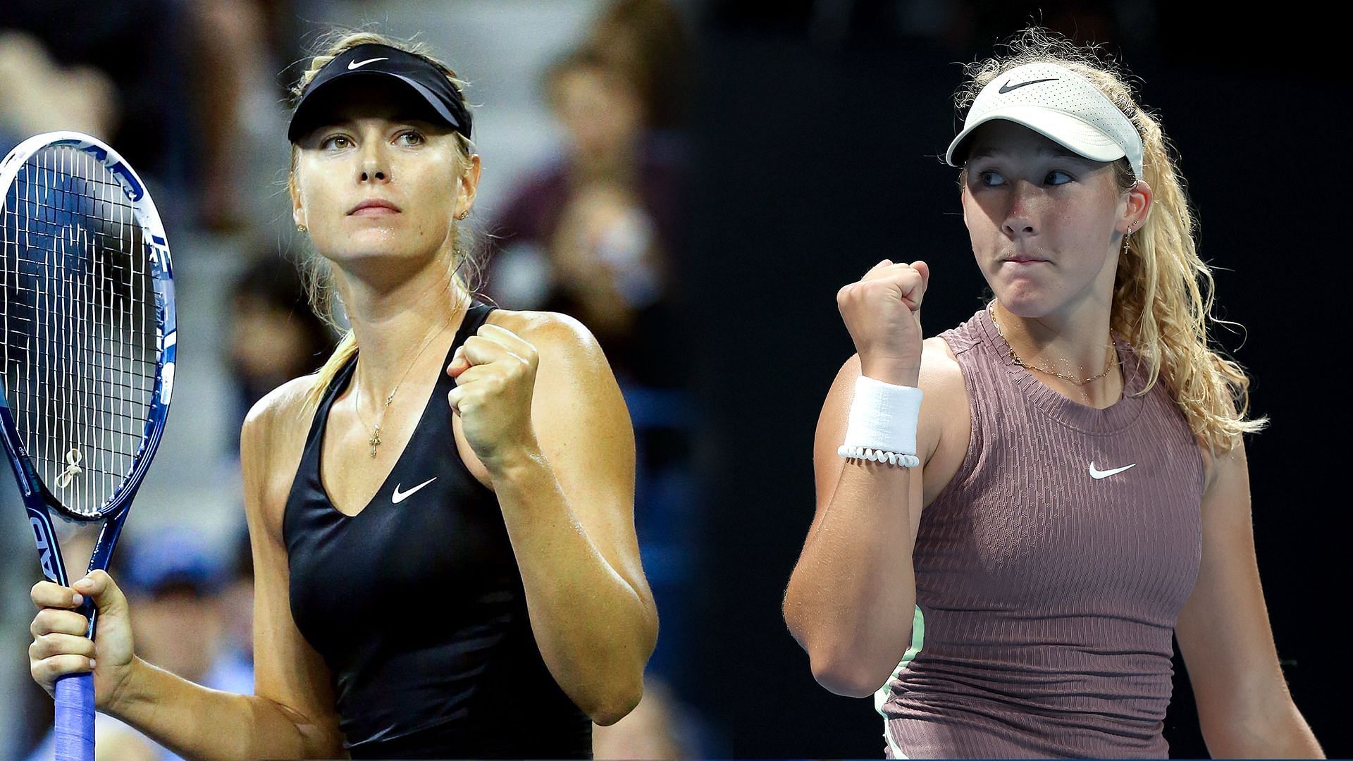 Maria Sharapova and Mirra Andreeva