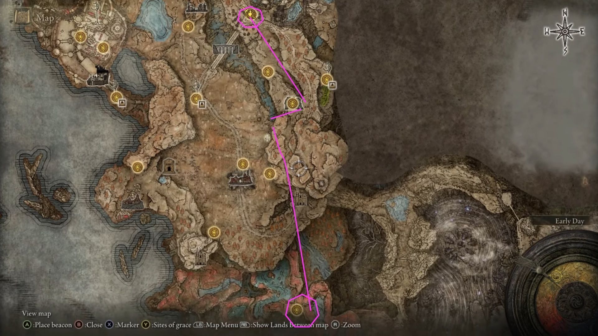 This route takes you right to the Cerulean Coast (Image via FromSoftware)