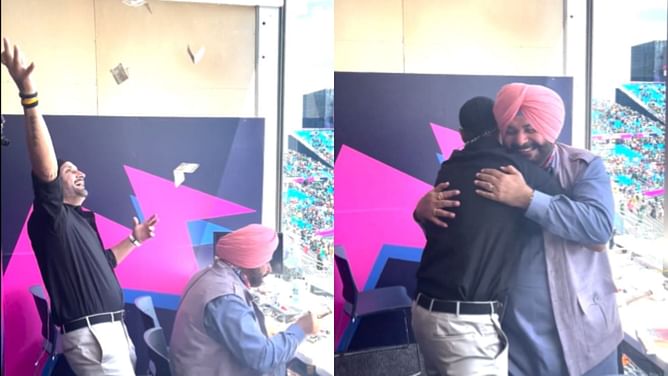 [Watch] Harbhajan Singh and Navjot Singh Sidhu celebrate in the commentary box after IND vs PAK 2024 T20 World Cup clash