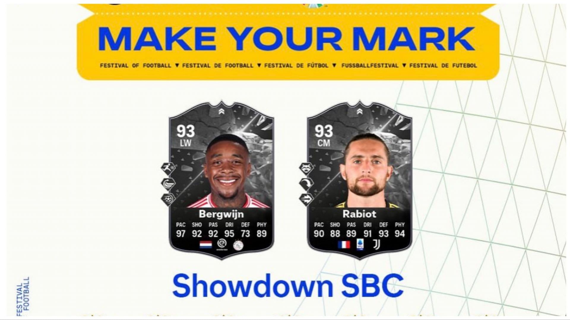 EA FC 24 Showdown Steven Bergwijn vs Adrien Rabiot SBCs