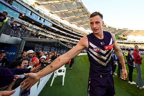 Josh Treacy of the Fremantle Dockers.