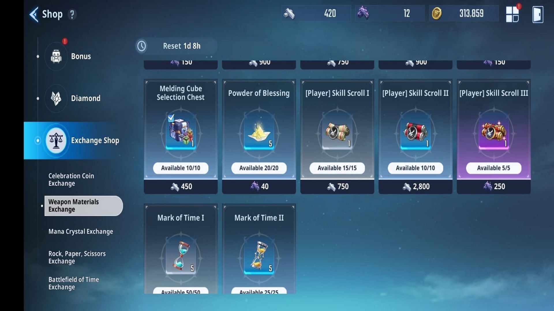 Exchange shops can be a great source of these cubes (Image via Netmarble)