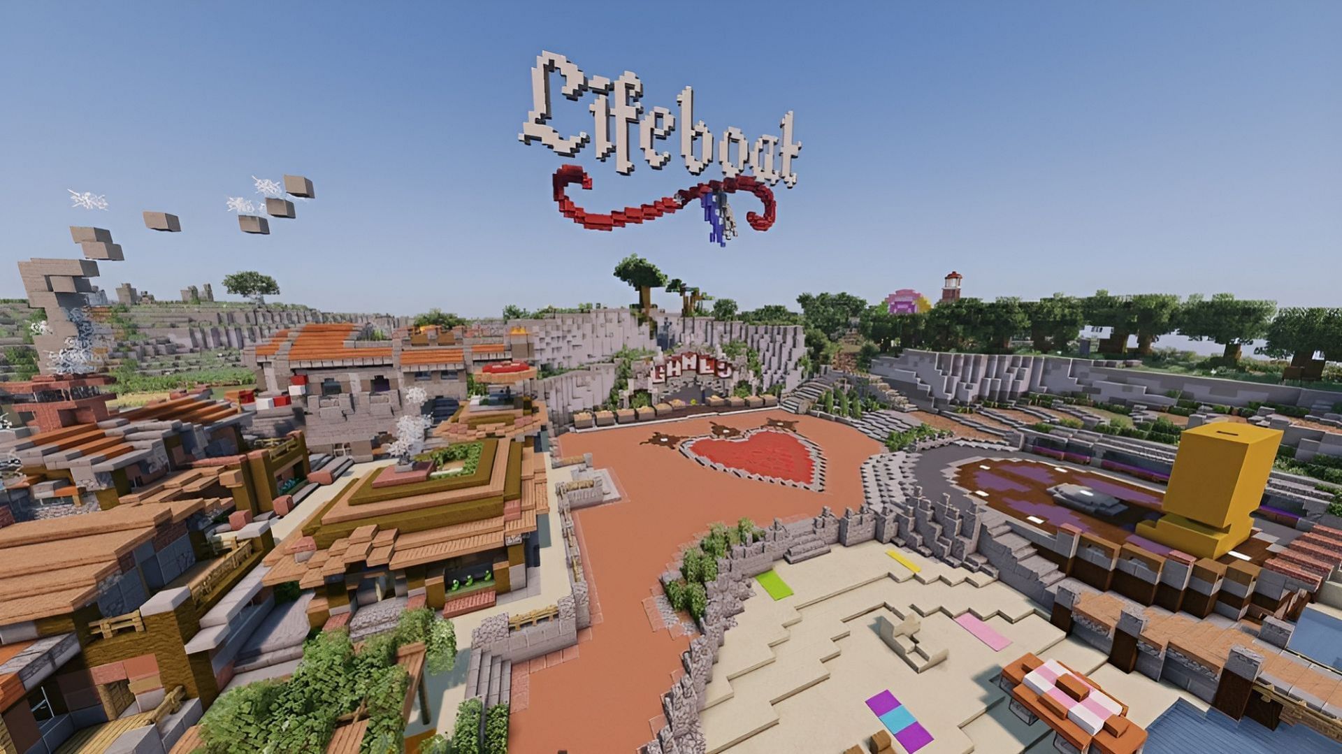 Lifeboat has endured as one of the most popular Minecraft PE servers. (Image via Lbsg.net)