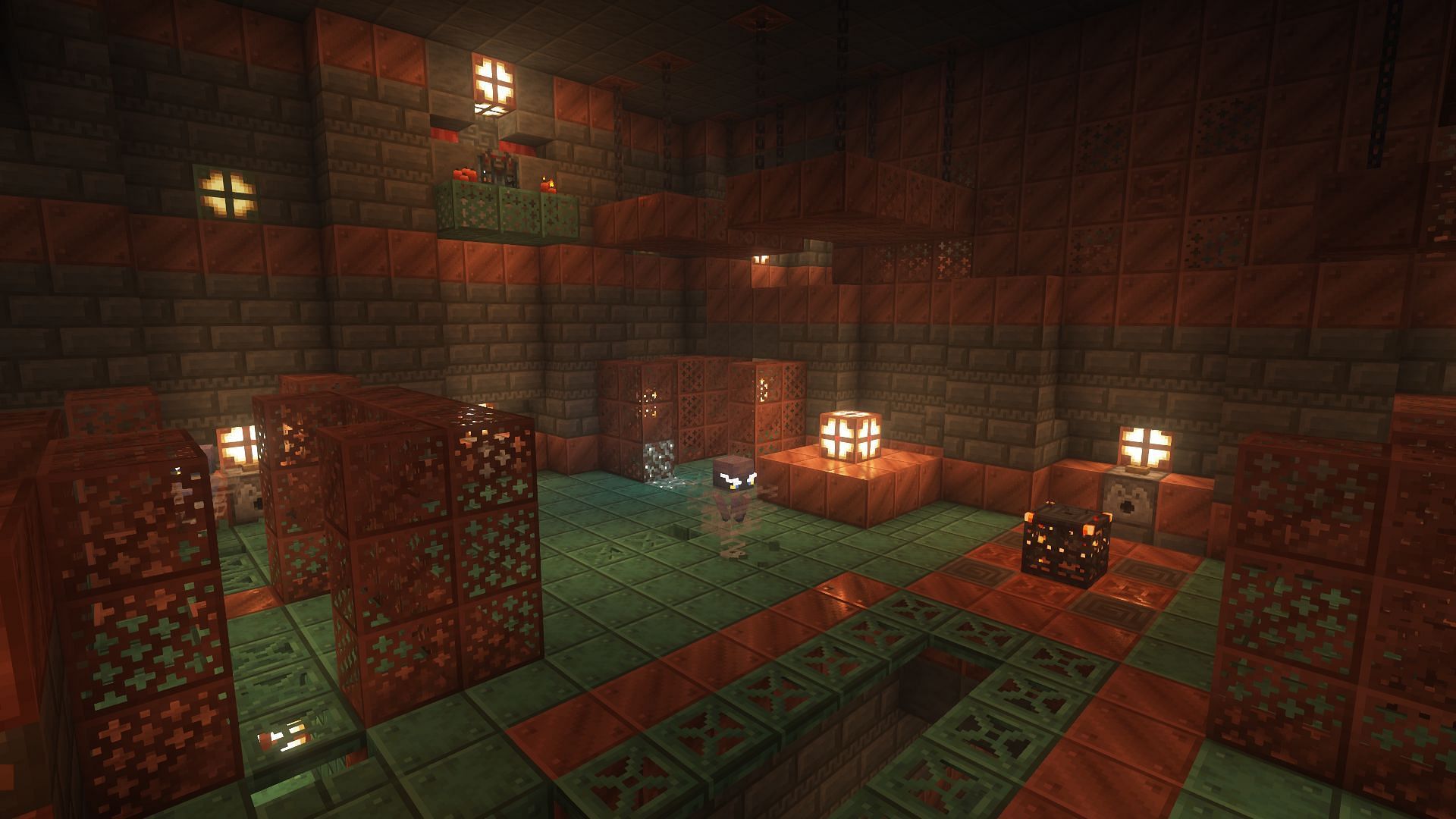 The trial chambers with shaders (Image via Mojang)