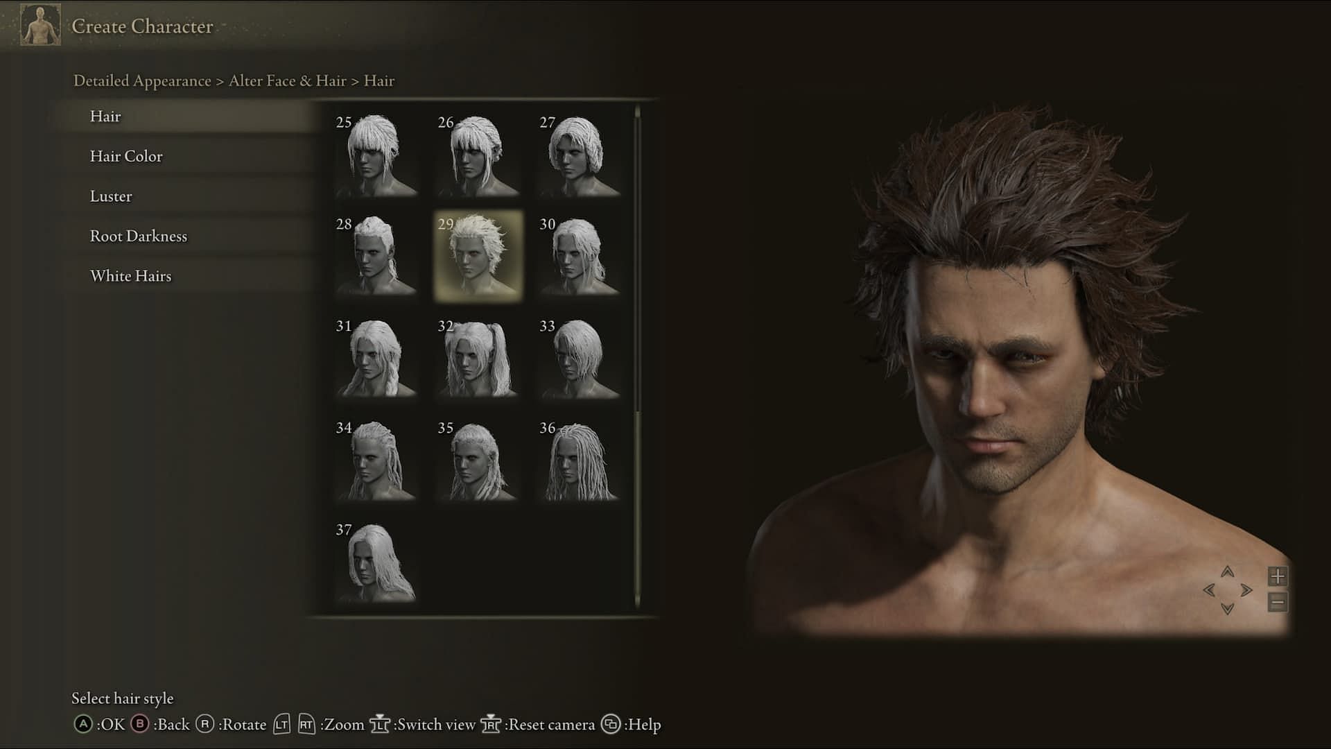 Equipping new hairstyles (Image via FromSoftware)