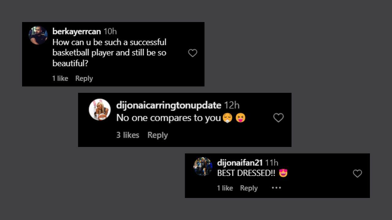 Fans praise Carrington in the comments. (Credits: @djonia__/Instgaram)