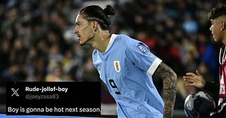 “Better than Haaland” “Where are his haters?” - Liverpool fans thrilled as Darwin Nunez scores hat-trick for Uruguay