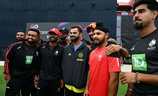 [Watch] Virat Kohli responds to fans chants while walking in Stadium after IND vs CAN T20 World Cup clash got abandoned