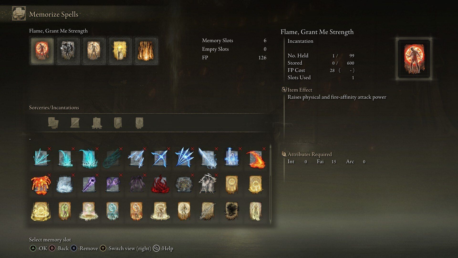 Incantations used for this build (Image via FromSoftware)