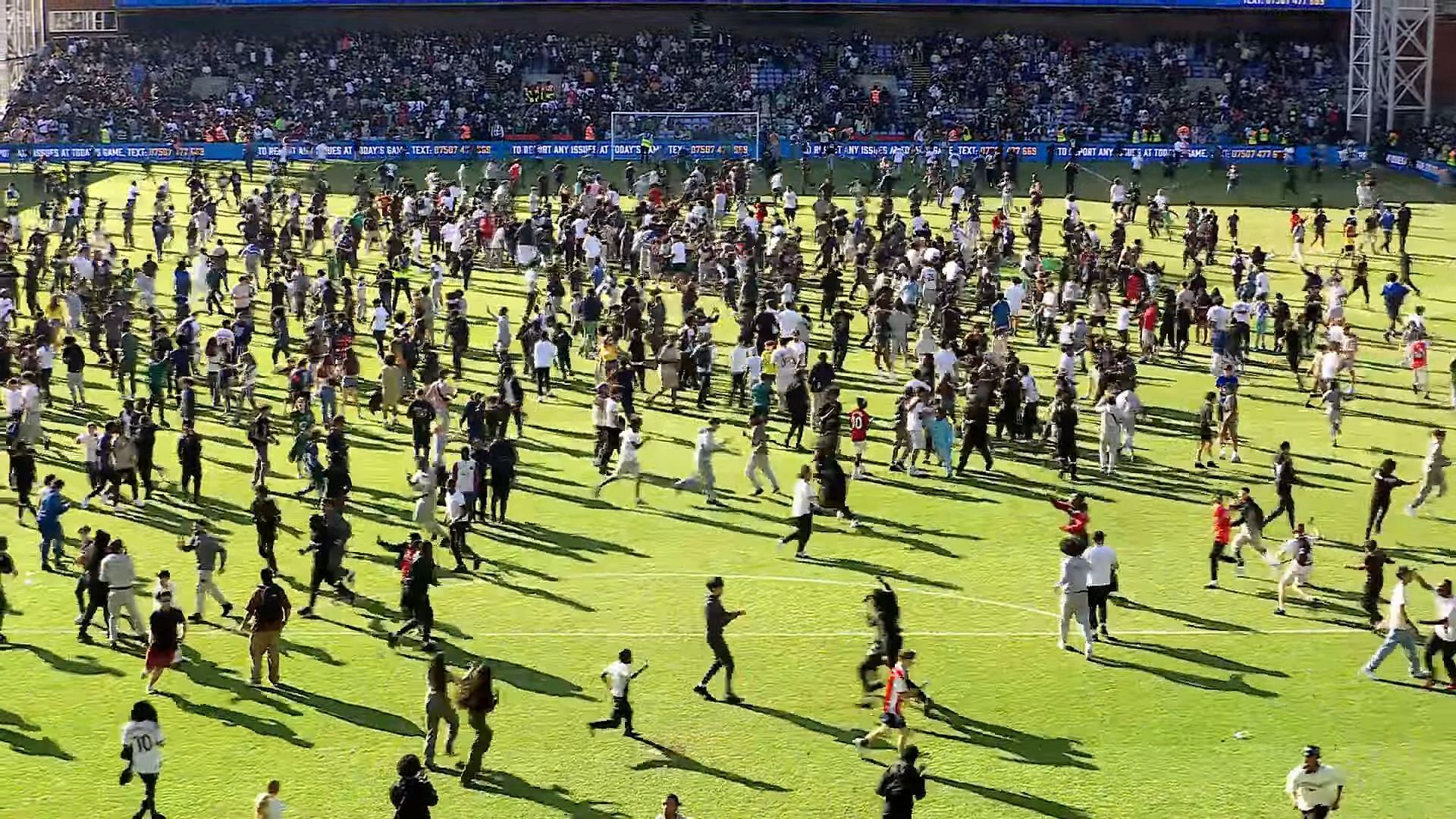 Another angle of the pitch invasion (Image via Beta Squad/YouTube)