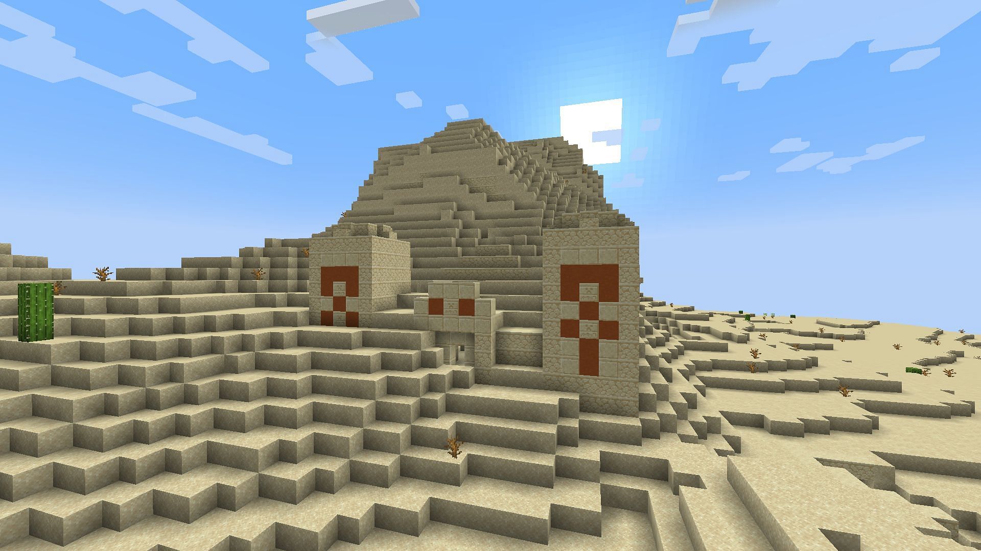 One of several desert temples found on the seed (Image via Mojang)