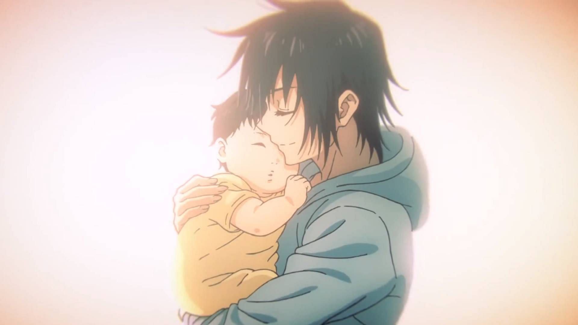 Baby Megumi with his mom (Image via MAPPA)