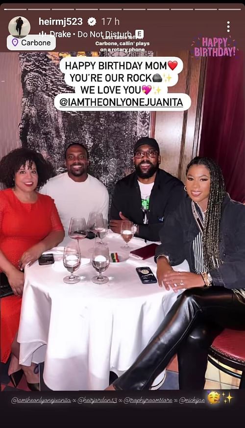 Michael Jordan's ex-wife Juanita Vanoy celebrates her 65th birthday with her children